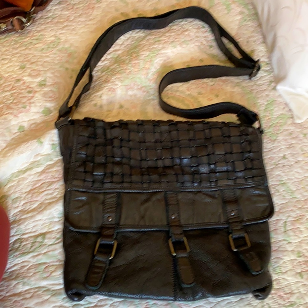 Gianni Conti leather messenger bag